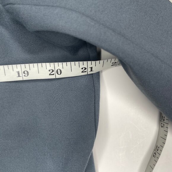 Betabrand Double-Breasted Stretch Ponte Blazer XL Dusty Blue Silver Buttons - Picture 8 of 13